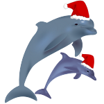 christmas dolphins